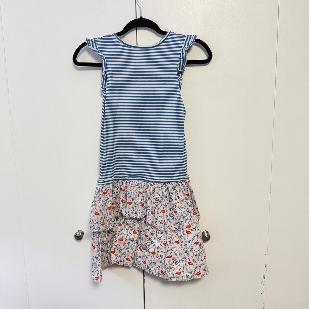 Mini Boden Girls’ Flamingo Sequin Dress – Size 11–12Y - Picture 2 of 4